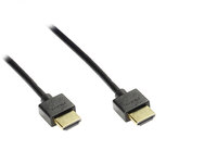 Anschlusskabel Super slim High Speed HDMI® with Ethernet, A Stecker beidseitig, schwarz, 3m, Good Co