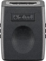 HDMI™-Adapter (Kupplung), vernickelt (4K @ 60 Hz), Schwarz - HDMI™-Buchse (Typ A) > HDMI™-Buchse (Ty