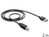 Anschlusskabel USB 2.0 EASY Stecker A an Stecker B, schwarz, 2m, Delock® [83359]