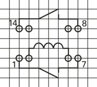 Reedrelais, 10 W, Schließer, 0,5 A, DIP12-2A72-21L