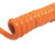 PUR Spiralleitung H05BQ-F 3 x 1,0 mm², ungeschirmt, orange