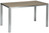 Tisch Artless; 160x72x75 cm (LxBxH); Platte grau, Gestell silber; rechteckig