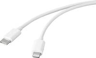 Basetech USB kábel USB 2.0 USB-C® dugó, Apple Lightning dugó 2.00 m Fehér BT-2347612