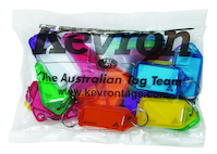 Kevron 74x38mm Assorted Colour Jumbo KeyTags Pack of 25