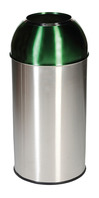 detailbild - Behälter mit Einwurföffnung und grünem Deckel 40L
