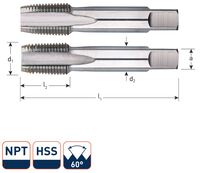 Rotec 314.0016 HSS Handtappenset 3/8 x 18 NPT (2)