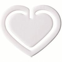 Büroklammern Herzklip 30mm VE=1000 Stück weiß