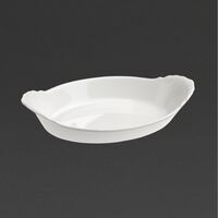 Revol French Classics Eared Dishes in White Porcelain - Oval - 200mm - Pack of 4