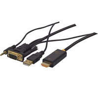 Cordon / convertisseur VGA + audio vers HDMI - 1,80M