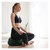 Meditationskissen mit Dinkelspelz, Yoga Kissen, Sitzkissen, Lotussitz inkl. Bezug, Grün