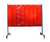 TransFlex Schutzwand, 1-teilig, fahrbar, Lamellen 1300 x 300 x 2 mm, rotorange,