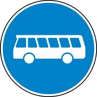 Verkehrszeichen VZ 245 Bussonderfahrstreifen, Ø 600, 2mm flach, RA 2