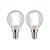 LED Filamentlampe Tropfenform, E14, 4,8W, 4000K, 470lm, matt, 2er-Pack
