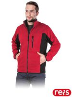 BLUZA Z POLARU OCHRONNA POLAR-TWIN_CBL CZERWONO-CZARNY 3XL