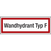 Brandschutzzeichen Zusatzschild "Typ F" Kunststoff (1 mm), 150 x 50 x 1 mm, langnachleuchtend, 55 / 8 mcd, LimarLite®