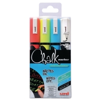 uni Chalk marker folyekony kreta PWE-5M, 2.5 mm, 4 szín a csomagban