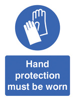 SPARTEX 15203E HAND PROTECTION MUST BE WORN (200X150MM) R/PLASTIC