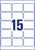 Hochglanz-Etiketten, A4, 63,5 x 46,6 mm, 10 Bogen/150 Etiketten, weiß