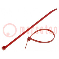 Kabelbinder; L: 150mm; W: 3,5mm; polyamide; 135N; rood; Ømax: 35mm