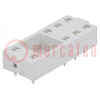 Socket; PIN: 8; 8A; 250VAC; RMB841,RMB851; PCB; for PCB; -40÷70°C