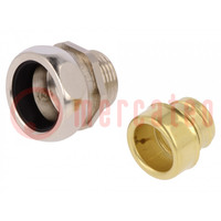 Straight terminal connector; Thread: PG,outside; brass; IP65