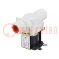 Motor: DC; solenoid; 12VDC; 420mA; Additional functions: valve