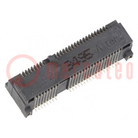Conector: PCI Express mini; horizontales; SMT; dorado; PIN: 52