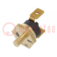 Capteur: thermostat; SPST-NC; 60°C; 16A; 250VAC; connecteur 6,3mm