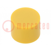 Button; push-in; none; 7mm; -25÷70°C; round; yellow