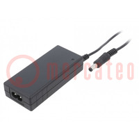 Power supply: switched-mode; 5VDC; 5A; Out: 5,5/2,1; 25W; 90÷264VAC