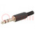 Plug; Jack 6,3mm; male; stereo,with strain relief; ways: 3