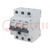 Motor breaker; 0.25kW; 220÷440VAC; for DIN rail mounting; IP20