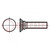 Screw; steel; BN 3332; Thread: M6; Features: push-on; M6x12