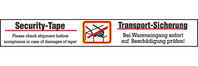 Warn-Klebebänder, 50 mm breit x 66 lfm, mit Aufdruck, "Transportsicherung"