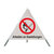 Safety Faltsignal, verschiedene Symbole mit Verbotszeichen, Höhe 70 cm Version: 1 - Symbol Streichholz, Text: Arb. an Gasl.