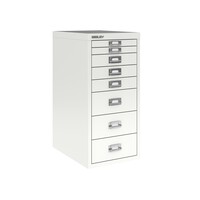 Bisley MultiDrawer™, 29er Serie, DIN A4, 8 Schubladen, Farbe verkehrsweiß