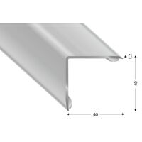 Produktbild zu Mauerkantenprofil Edelstahl, selbstklebend, 40x40x1,2 mm, 1500 mm