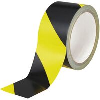 Produktbild zu FOLTEC Warnband gelb/schwarz 50mmx33m