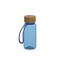 Artikelbild Drink bottle "Natural" clear-transparent incl. strap, 0.4 l, transparent-blue/blue