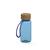 Artikelbild Drink bottle "Natural" clear-transparent incl. strap, 0.4 l, transparent-blue/blue