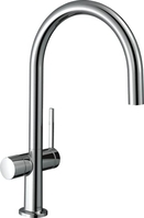 HANSGROHE 72805000 TALIS M54 ROBINET DE CUISINE AVEC BEC DE 220 MM DE HAUTEUR, PIVOTANT À 360°, 1 TYPE DE JET, CHROMÉ MITIGEUR M