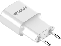 YENKEE YAC 2013WH - CARGADOR USB DE 2,4 A PARA SMARTPHONES Y TABLETS, POTENCIA: 18 W, CARGADOR USB 2400 MA QC3.0, COLOR BLANCO