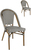 Stuhl Astoria; 46x53x87.5 cm (BxTxH); Sitz grau/weiß, Gestell braun; 2 Stk/Pck