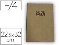 PORTA MENUS LIDERPAPEL PU CON 4 FUNDAS 22,5 X 32 CM