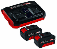 Einhell 2x 4.0Ah & Twincharger Kit PXC chargeur de batterie Secteur