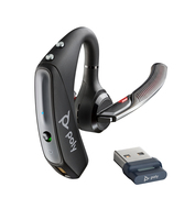 POLY Voyager 5200 Zestaw słuchawkowy Bezprzewodowy Nauszny Car/Home office Bluetooth Podstawka do ładowania Czarny