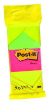 3M Post-it 38x51mm note paper Rectangle Green, Pink, Yellow 100 sheets Self-adhesive