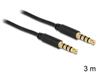 DeLOCK 3.5mm - 3.5mm, 3m audio kábel Fekete