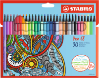 STABILO Pen 68 Cardboard Wallet Filzstift Medium Mehrfarbig