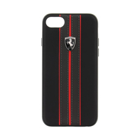 Ferrari FEURHCP7BKR coque de protection pour téléphones portables 11,9 cm (4.7") Housse Noir, Rouge